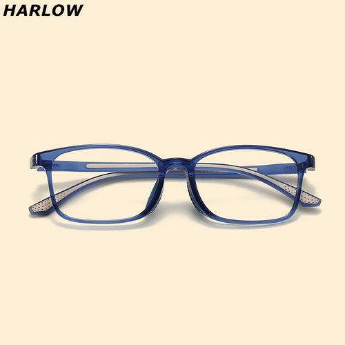 TR90超轻蓝色近视眼镜框可配镜片
