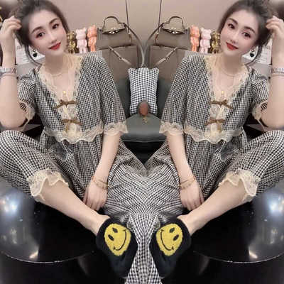 套头宽松韩版公主风春夏时尚睡衣