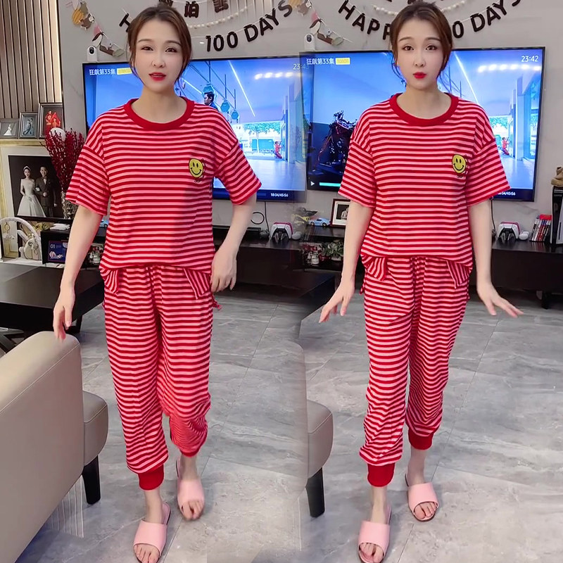 可外穿家居服睡衣女夏季韩版