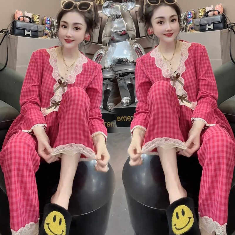 蕾丝花边女套装韩版新款起居服