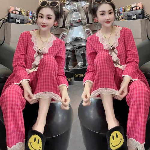 蕾丝花边女套装韩版新款起居服