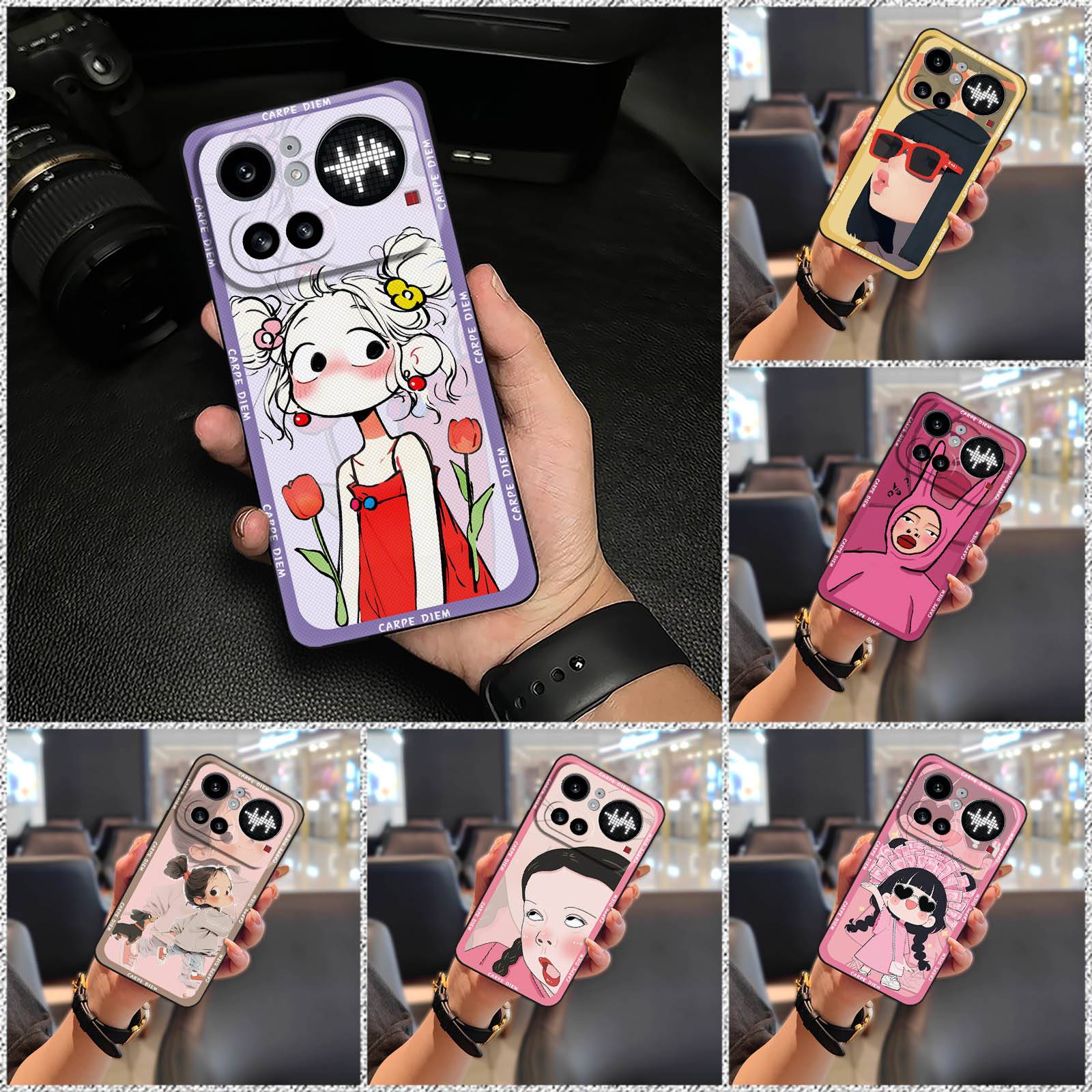 适用Nothing Phone4A Pro手机壳可爱卡通纯色动漫创意青春新款图片