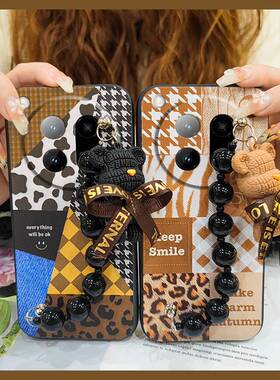 适用infinix Zero40 4G/5G手机壳黑珍珠挂饰液态硅胶男女款创意