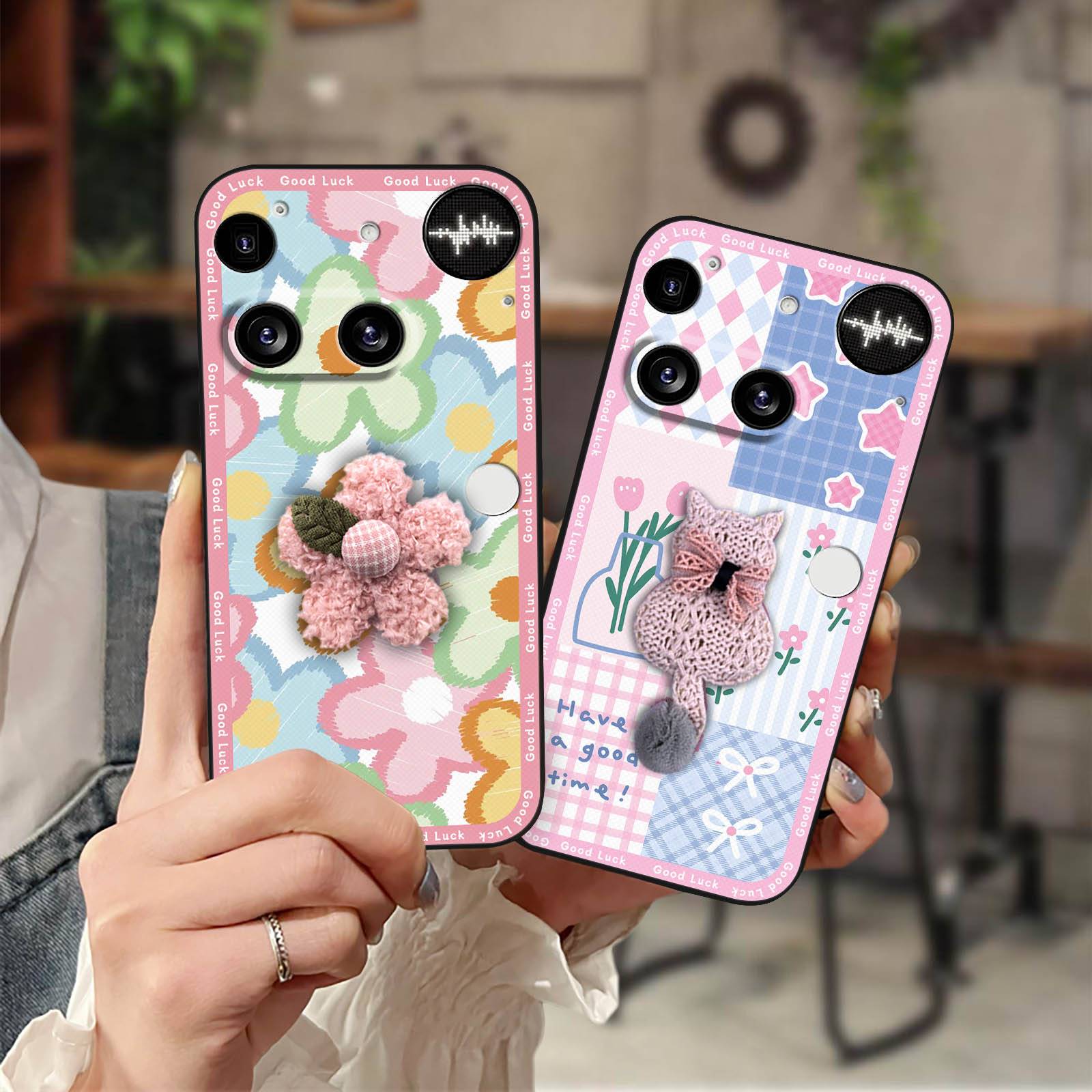 适用Nothing Phone3手机壳卡通立体男女款个性动漫刺绣搞怪布贴