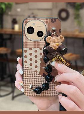 适用夏普Aquos sense9/SHG14/SH-53E手机壳黑珍珠挂饰防尘简约