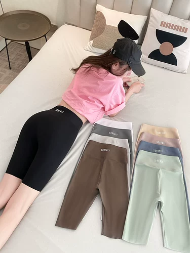 Акула, летние штаны, тонкое спортивное белье для коррекции формы бедер для спортзала, базовые шорты для йоги, высокая талия, большой размер