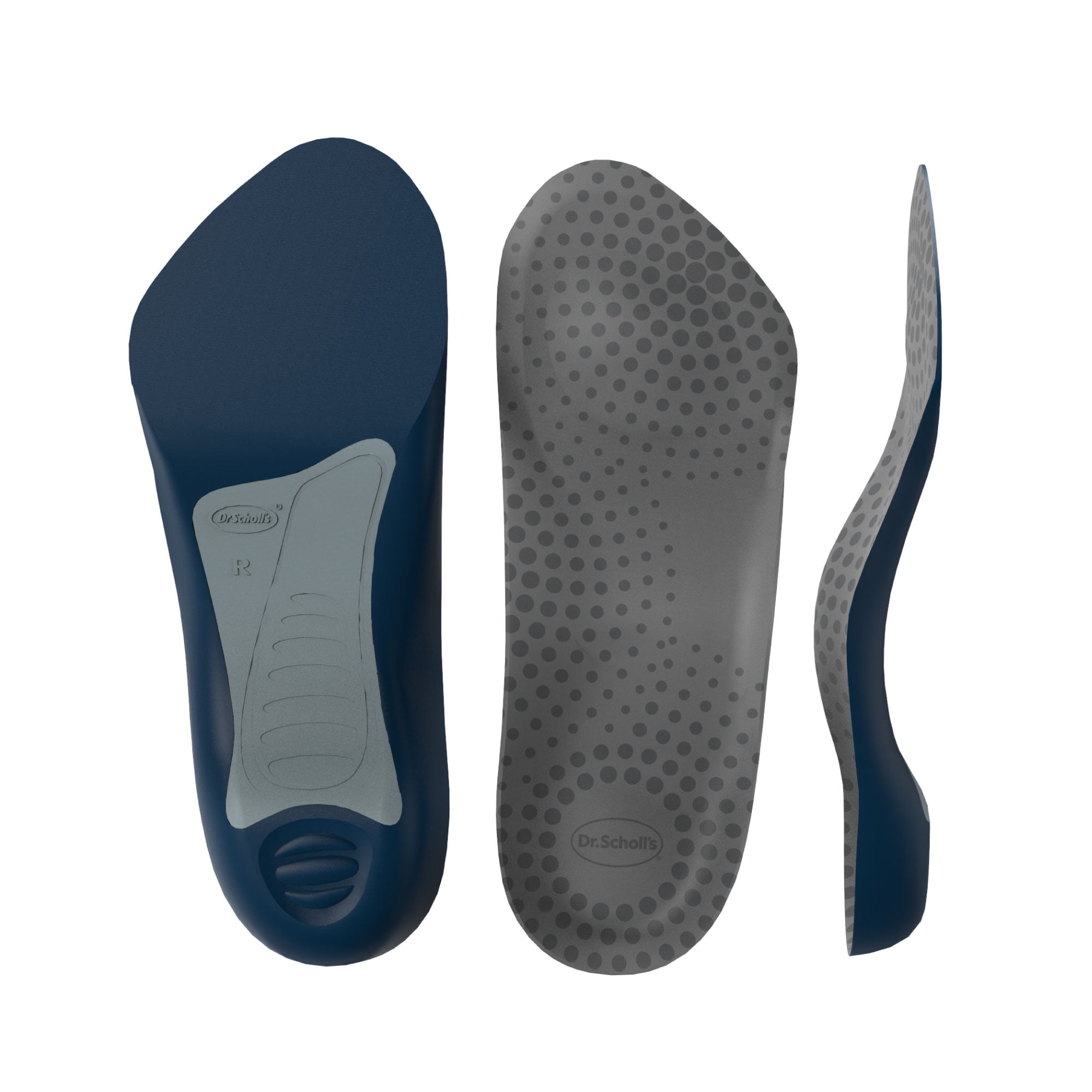Dr.scholl's爽*健内八字脚 轻扁平足后跟炎筋膜男女硅胶七分鞋垫