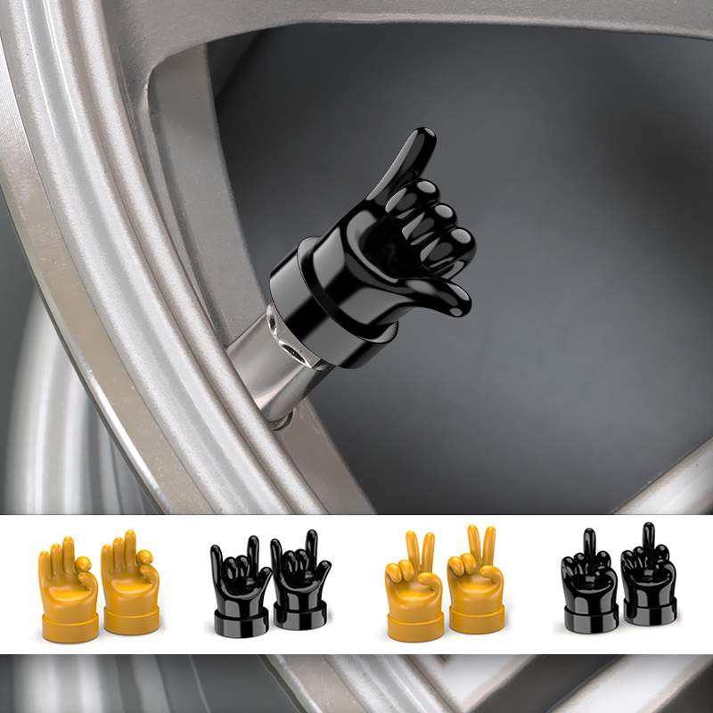 手势潮牌手型气门芯盖