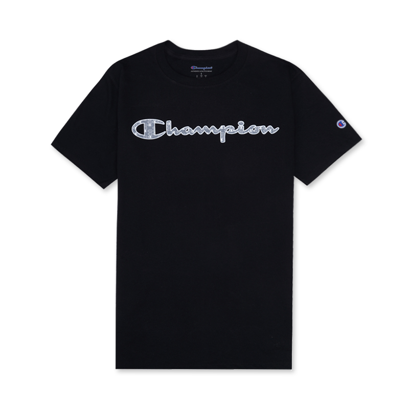 champion /冠军男士胸前草写logo圆领短袖t恤内搭夏gt23h-586559