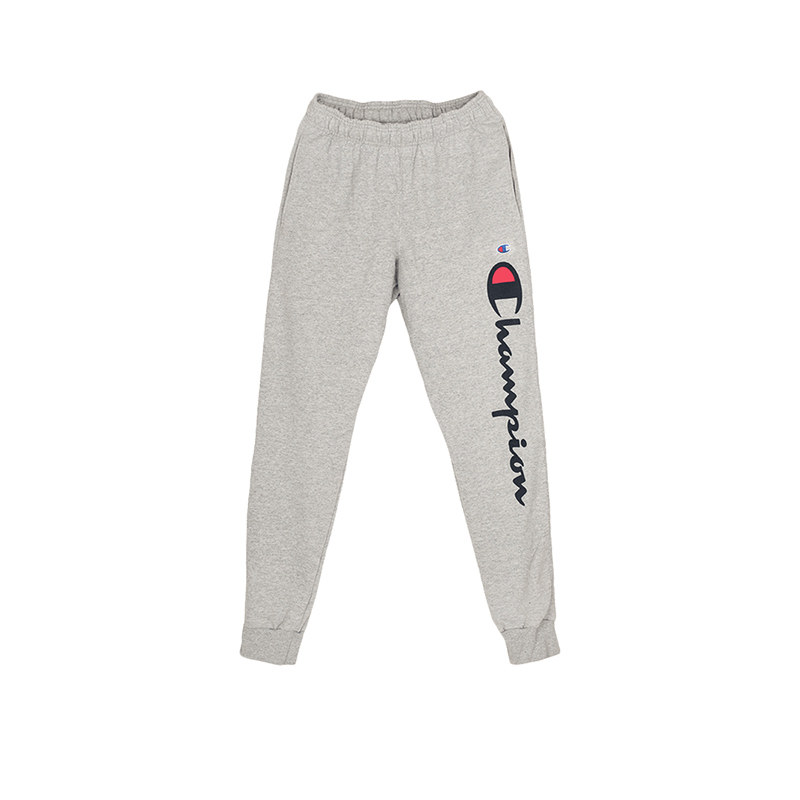 champion/冠军男士新款时尚左腿竖版草写logo运动裤束脚卫裤正品