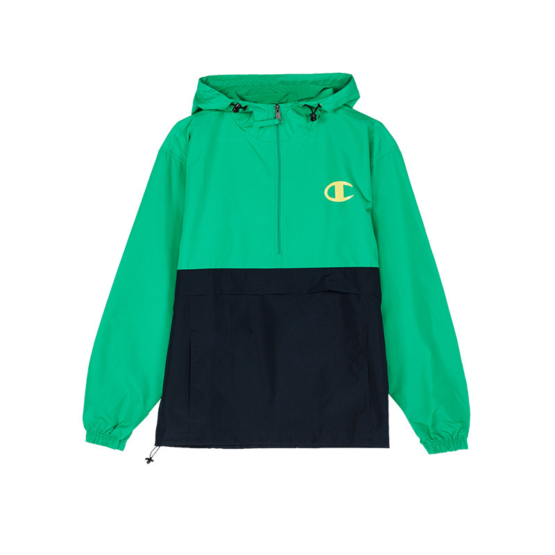 champion/冠军男士logo印花春秋半拉链套头夹克外套v1016-550750