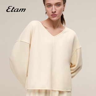 Etam 内衣女含棉绒家居服温暖柔软双面穿保暖短绒睡衣 Fluffy法式