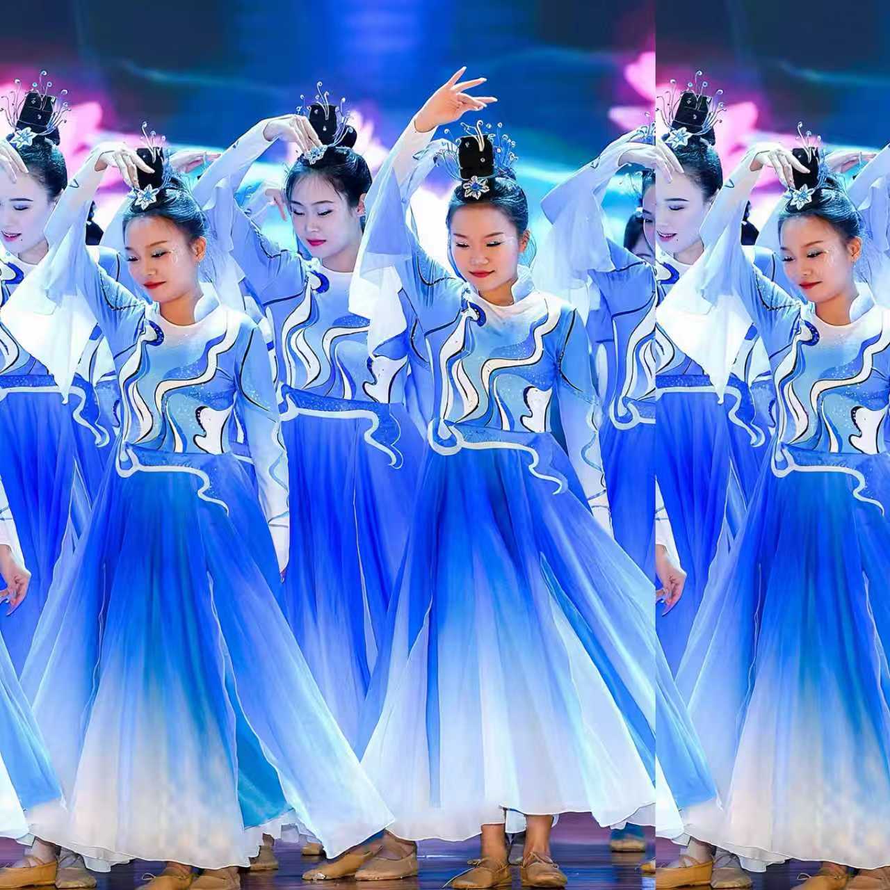 乘风破浪扬帆起航演出服象山水月舞蹈服儿童校运会开幕式表演服装图片