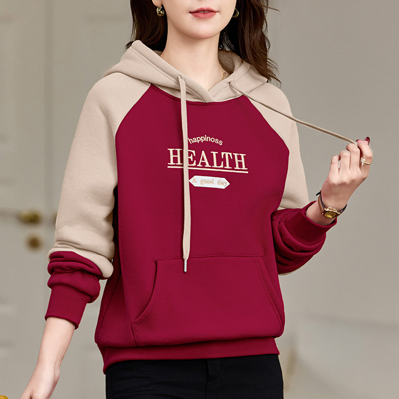 连帽卫衣女加绒加厚2024新款秋冬爆款高端女装洋气小个子上衣外套