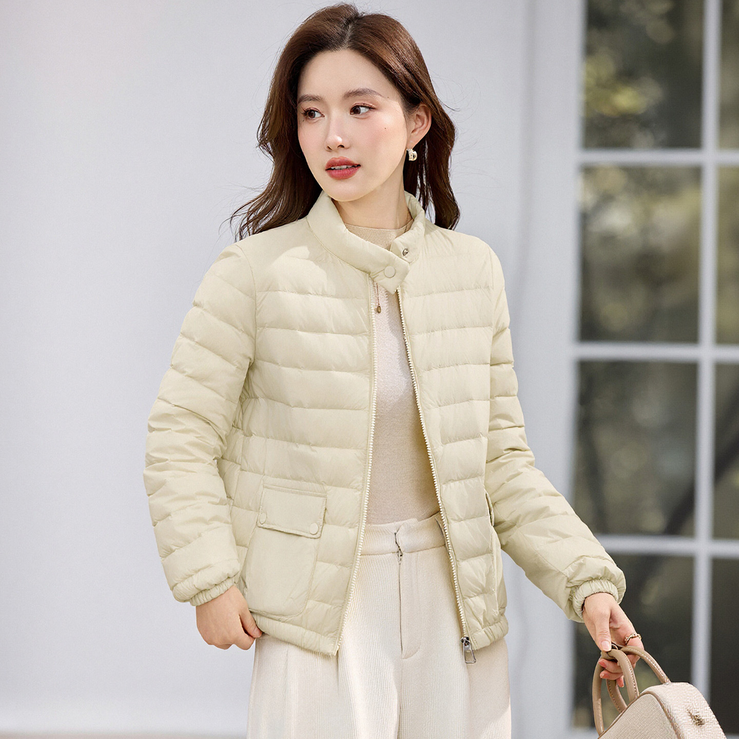 轻薄内胆排骨羽绒服女冬季外套