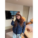 老章和小胖PONGKIKI真貉子毛菲奥娜美式 宽松羽绒外套 羽绒服女大码