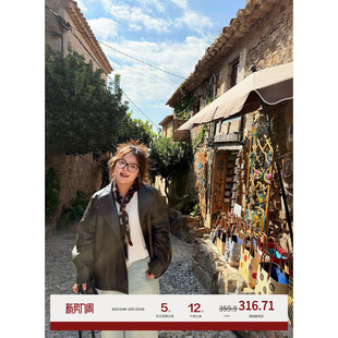 老章和小胖老钱可可棕皮衣外套女大码 复古pu皮机车夹克 高级感秋季