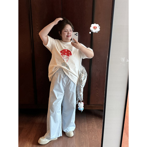 老章和小胖PONGKIKI山本裤大码休闲女裤夏季薄款胖mm显瘦百搭长裤