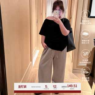 宽松休闲裤 老章和小胖PONGKIKI云朵铜氨棉空气裤 夏季 直筒裤 女大码