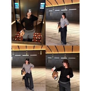 老章和小胖PONGKIKI超显瘦羊毛屁帘小香蕉裤女大码百搭显瘦长裤冬