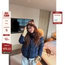 老章和小胖PONGKIKI真貉子毛菲奥娜美式 宽松羽绒外套 羽绒服女大码