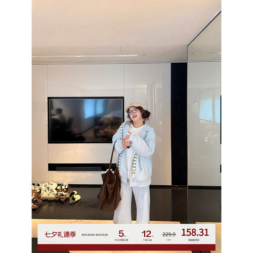 老章和小胖PONGKIKI轻氧休闲套装连帽上衣卫衣休闲2025新款春秋女