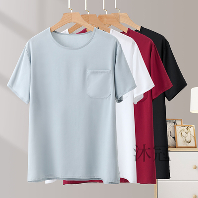 棉绸上衣男装2025夏季薄宽松汗衫