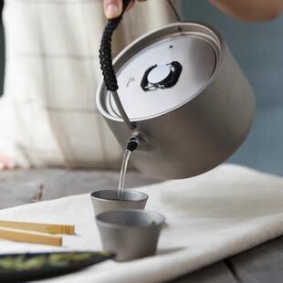 火枫般若钛茶壶咖啡壶烧水壶轻量化围炉煮茶泡茶壶品茶1L送人礼品