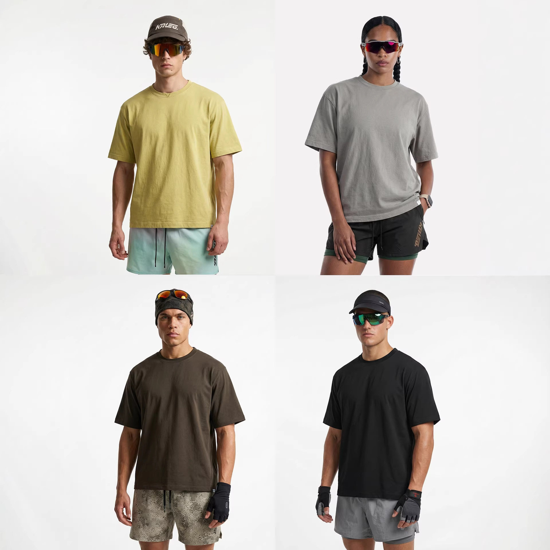 COOLMAX吸湿速干圆领T恤春夏新品户外UPF50防晒轻量插肩短袖男ins