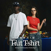 220G水果弹力圆领T恤春夏新品 潮牌街头索罗娜凉感纯色短袖 体恤男