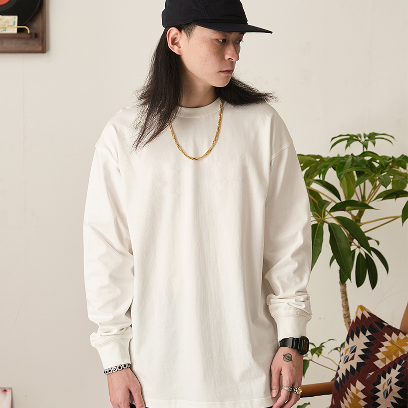 重磅打底纯色长袖T恤打底衫