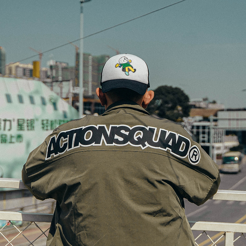 秋冬基本款溜肩国潮风衣教练夹克