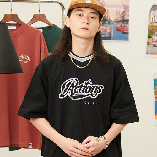 ACTIONS美式重磅冰球服短袖T恤