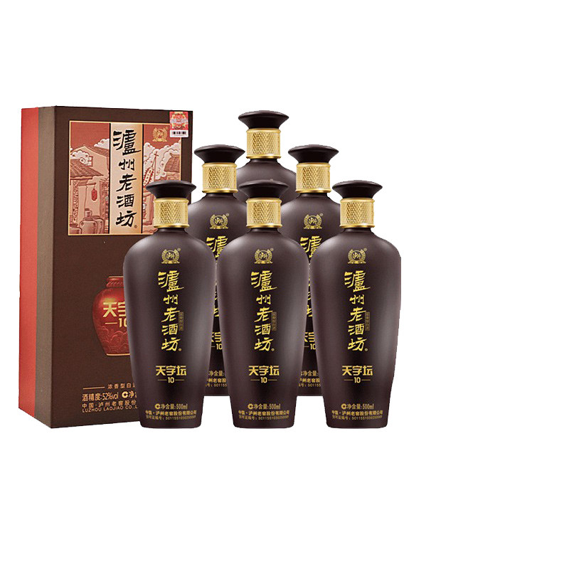 泸州老酒坊天字坛(10)52/38度500ml*6瓶浓香型白酒高端送礼佳选