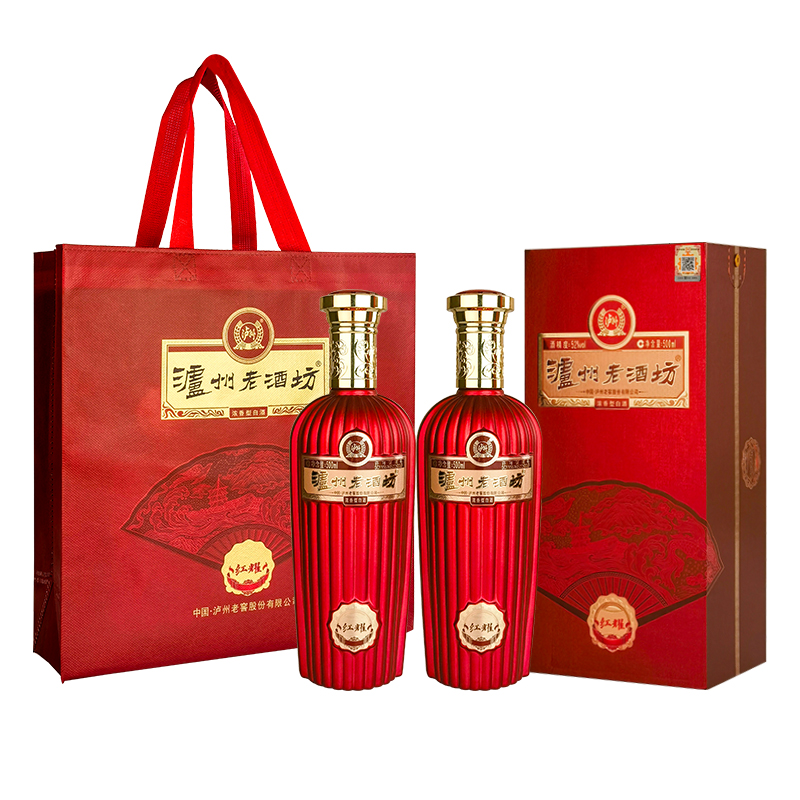 瀘州老酒坊濃香型白酒紅耀52度