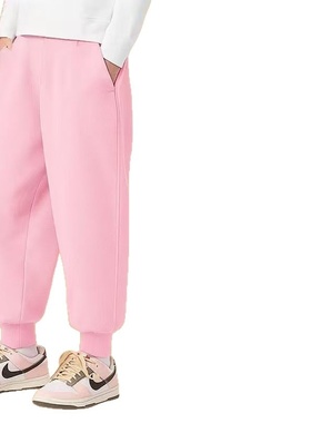 男童女童纯色加绒裤子2025秋冬新款宝宝童装卫裤儿童外穿运动长裤