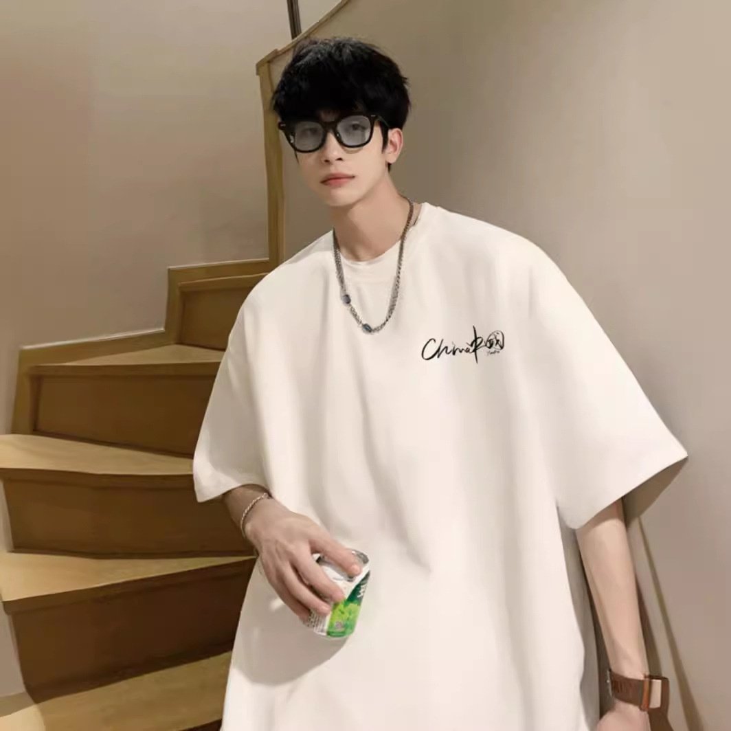 纯棉2-300斤大码短袖t恤男夏季潮牌宽松男装2023新款oversize体恤