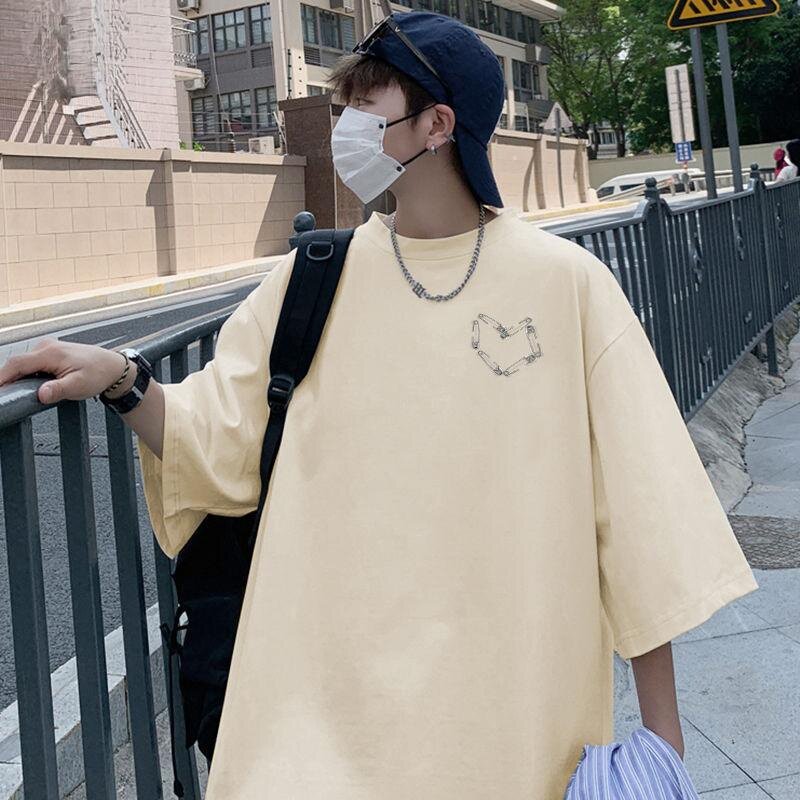 2-300斤大码新款100%纯棉T恤衫休闲宽松百搭潮流上衣慵懒风学生党