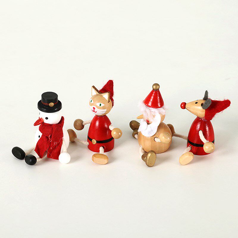 christmas decoration wooden dolls  mini ornaments