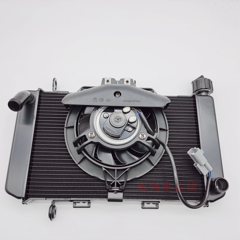 适用摩托车春风450SR散热器风扇组合冷却器春风CF400-6水箱风扇