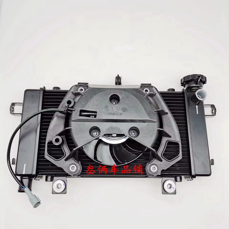 适配隆鑫无极500AC LX500-F摩托车水箱总成水冷散热器 冷却器风扇