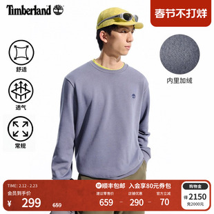 Timberland添柏岚官方男卫衣秋冬保暖户外加绒圆领套头舒适|A5SF8