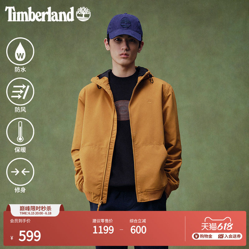 Timberland添柏岚官方男款夹克外套户外休闲防水防风修身|A28GP