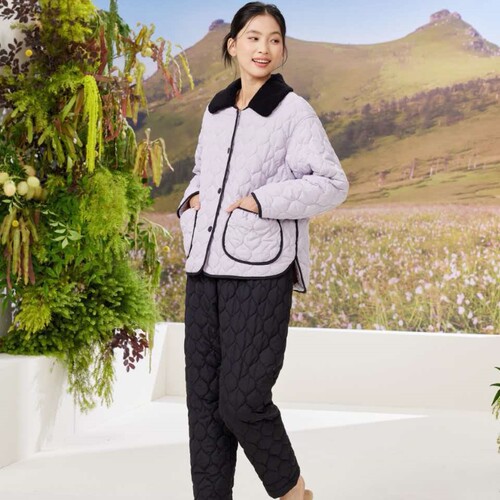 弗劳思女士保暖夹棉睡衣套装