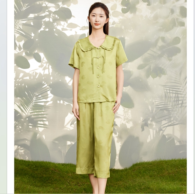 弗劳思纯棉夏季薄款娃娃领睡衣