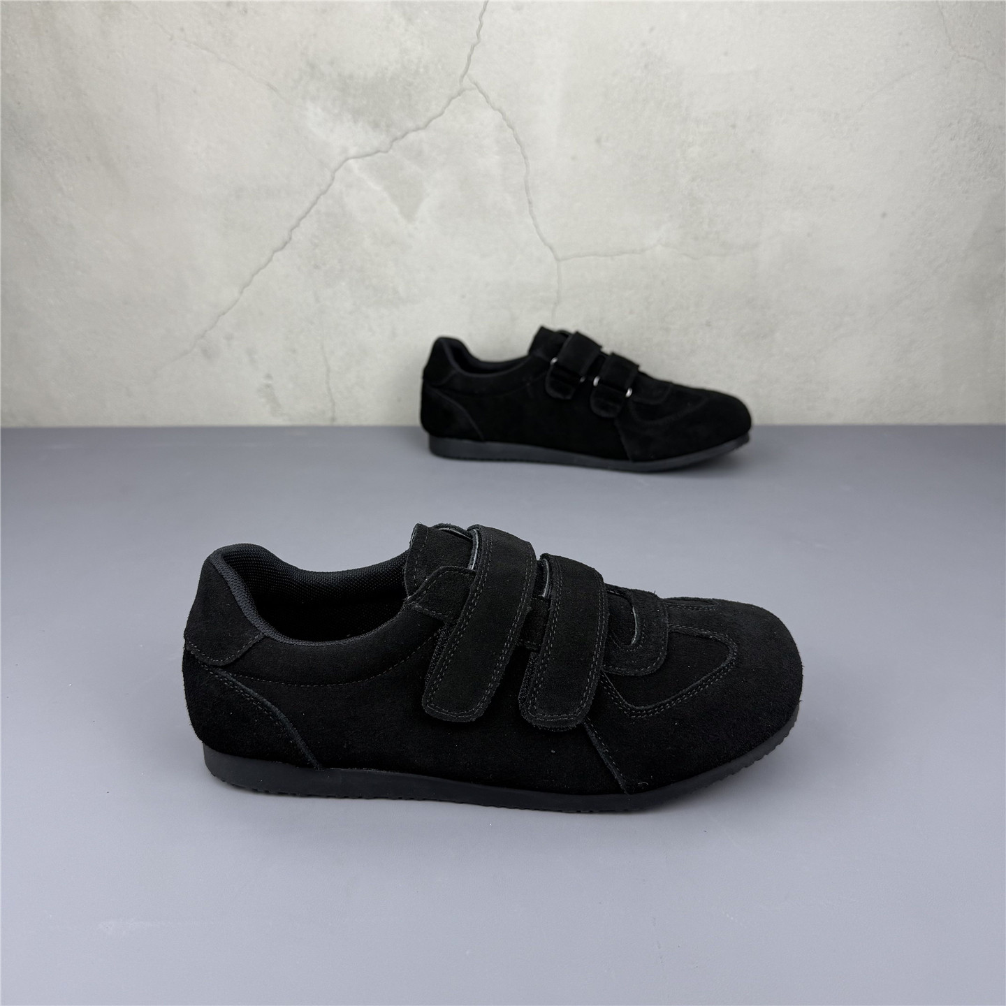 春季新款低帮真皮磨砂时尚休闲鞋软底舒适博肯鞋懒人德训鞋潮男鞋