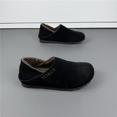 秋冬时尚加绒保暖毛毛鞋潮流男鞋