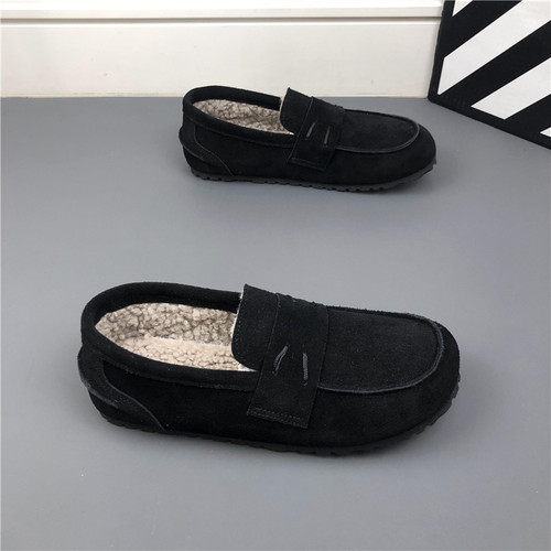 冬季真皮加绒保暖豆豆鞋潮流男鞋