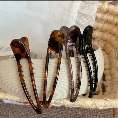 韩系实用百搭豹纹发夹大号洗脸化妆刘海碎发夹发卡侧边夹鸭嘴夹子