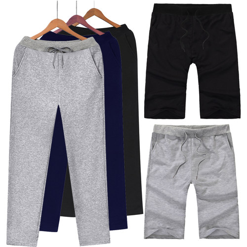 直筒薄款休闲运动睡裤纯棉男